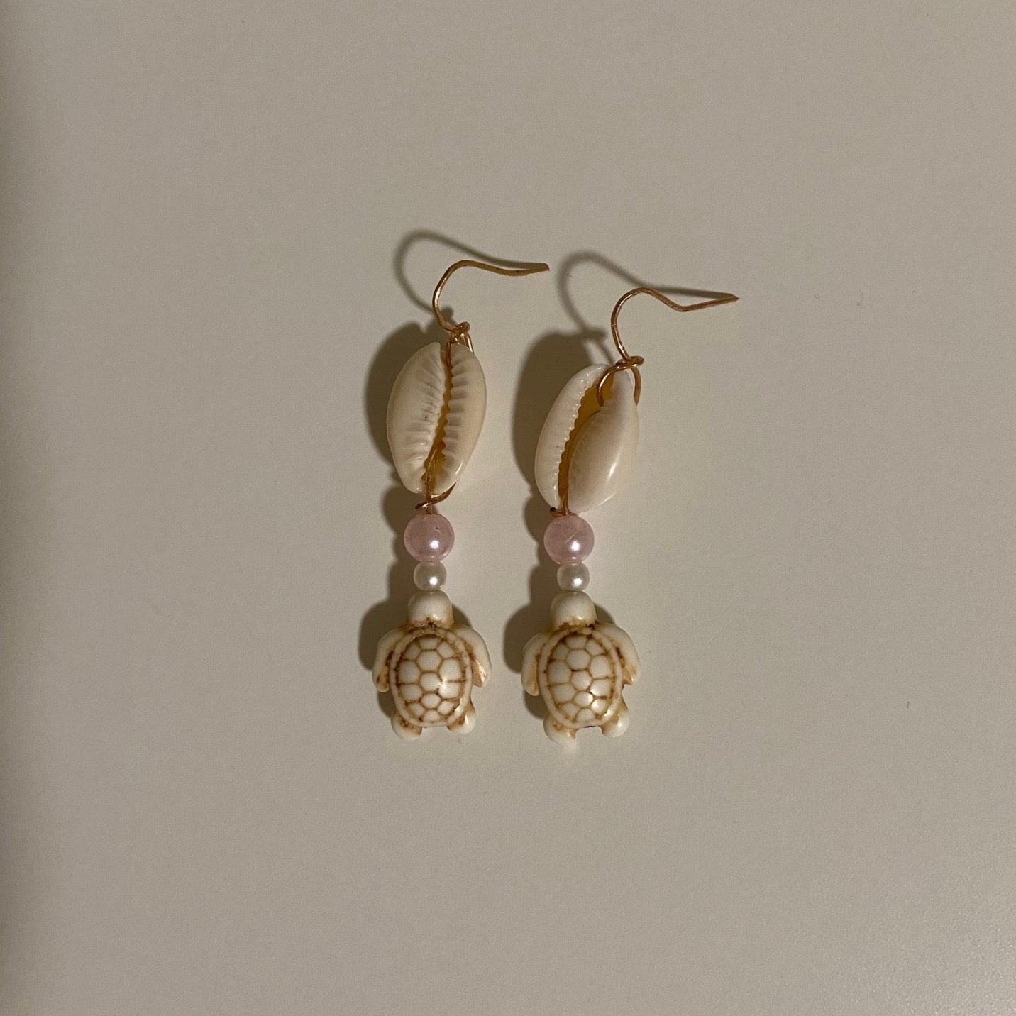 Rose Turtle Earrings
